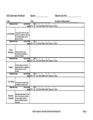 Image result for ASD Observation Example