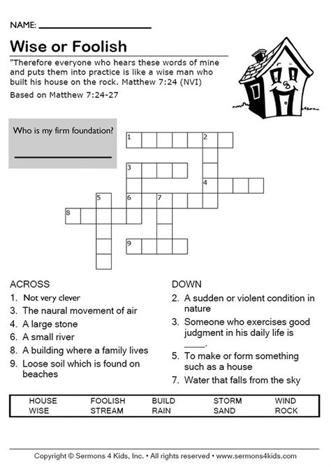 The Wise and Foolish Builders | Bible lessons for kids, Wise and ...