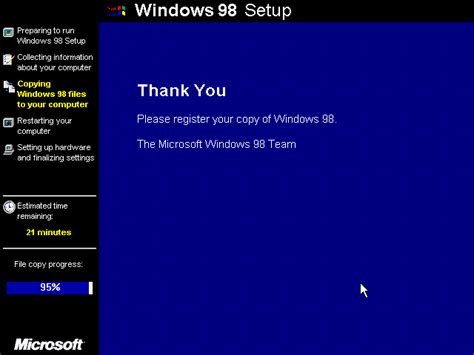 Image result for Windows 98 Setup