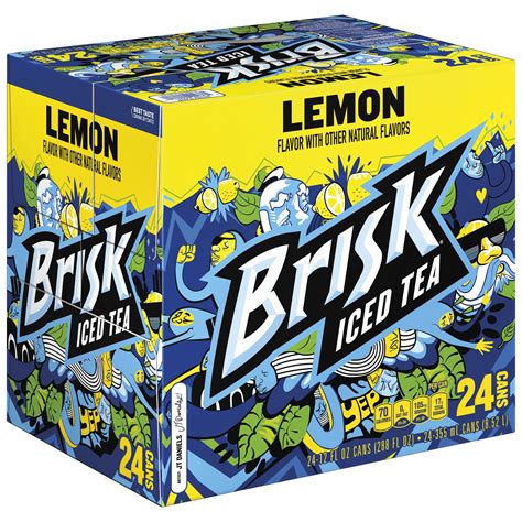 Brisk Iced Tea, Lemon, 12 oz Cans, 24 Count - Walmart.com - Walmart.com