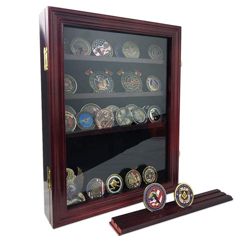 AtSKnSK Military Challenge Coin Display Holder Stand Rack Box with ...