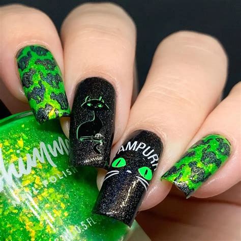 30 Best Black & Green Nail Design Ideas You Should Check