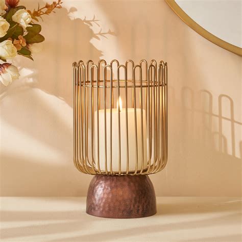 Buy Mystique Filo Metal Hurricane Candle Holder from Home Centre at ...