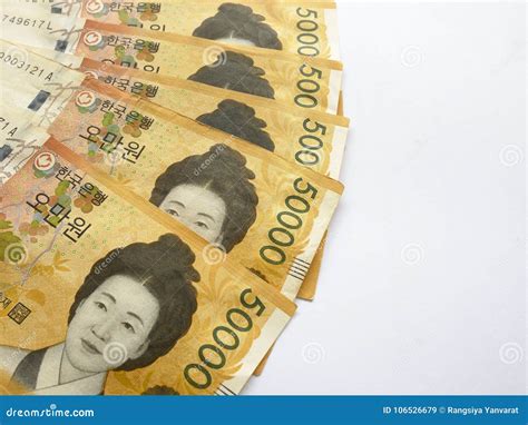 South Korean won money stock image. Image of financial - 106526679