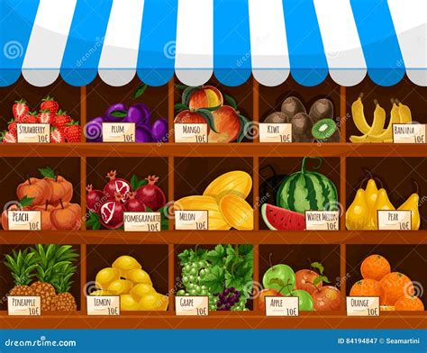 Fruit Store Cartoon 的图像结果