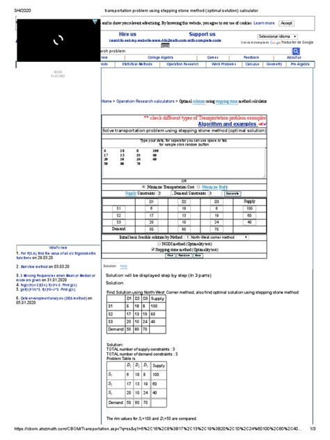 Image result for Transportation LP Problem Optimal Test Steeping Stone
