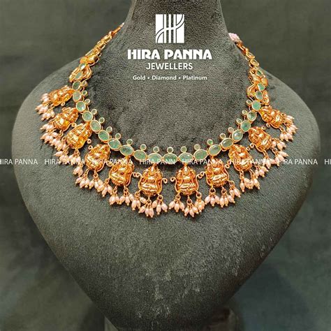 Emerald Lakshmi Devi Neckwear – Hirapanna Jewellers