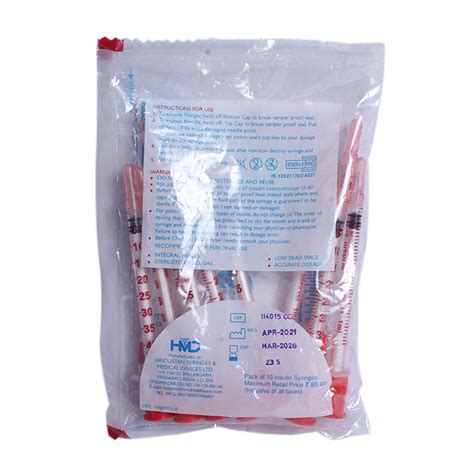 Dispovan 1ml 40IU Insulin Syringe 30G 10's Price, Uses, Side Effects ...