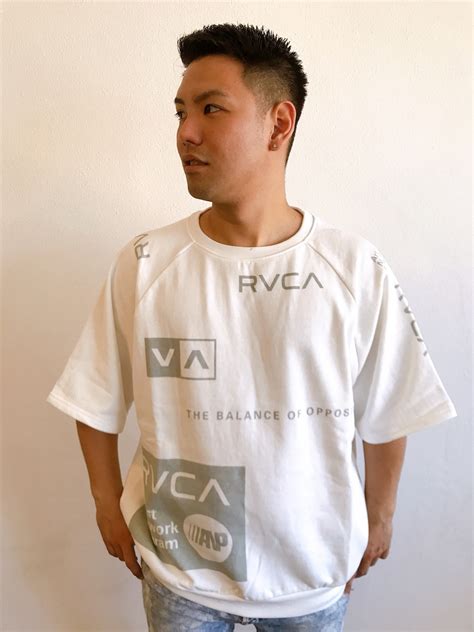 BA041-320 ルーカ メンズ ALL OVER RVCA SS セットアップトップス ブラック ホワイト 選べる2色 M L 半袖 ...