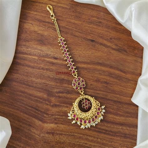Chutti & Maang Tikka for Women | Traditional Forehead Jewelry - AJ Punnagai