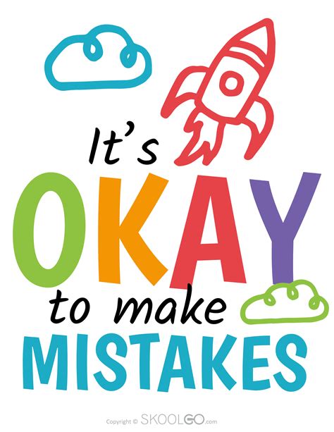 It's Okay To Make Mistakes - Free Classroom Poster - SKOOLGO