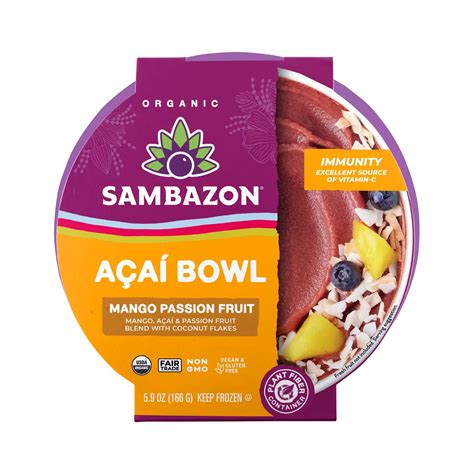 Sambazon Mango Passion Fruit Acai Bowl - Shop Juice & smoothies at H-E-B