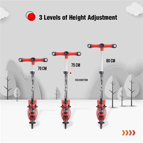 Road Runner Drift Kids Scooter - Metal Body, 3 Level Height Adjustment