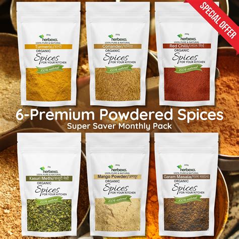 Buy Premium Quality Spices Ready Mixes, Dhoop, Attar - at herbexo.in