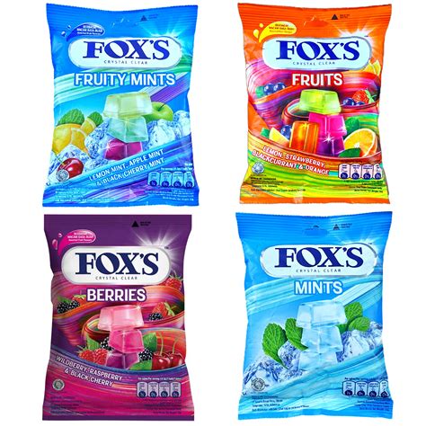 Fox's Crystal Clear Candy- Mints Candy, Fruits Candy, Berries Candy And ...