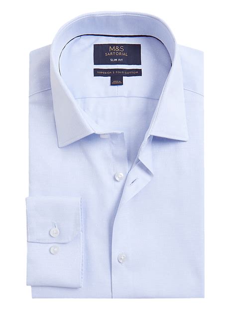 Buy Slim Fit Pure Cotton Weave Shirt at Marks & Spencer