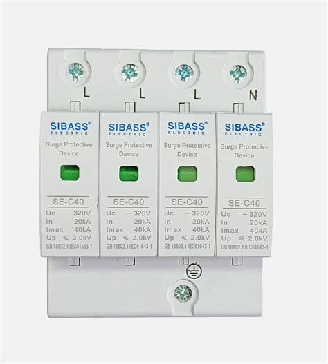 SIBASS AC SPD 3 Phase 4 Pole SIBASS Surge Protective Device - 01Qty ...