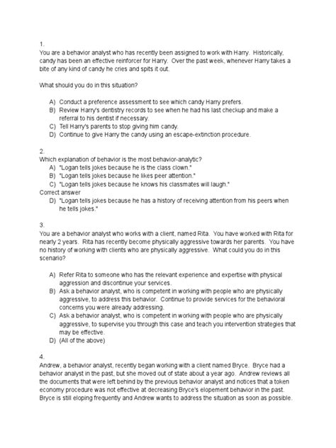 Image result for Bcba Exam Questions