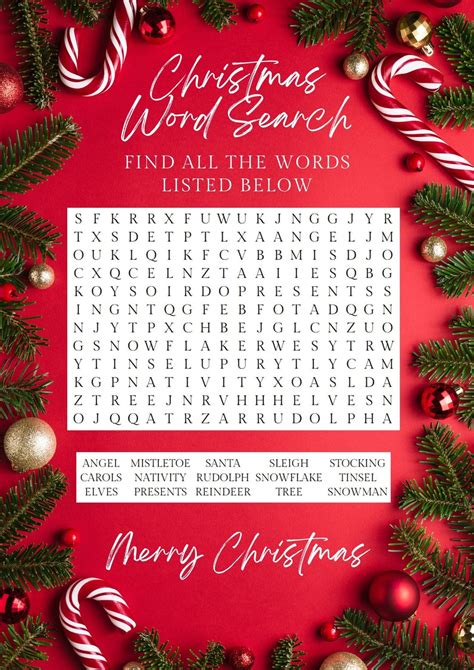 Christmas Word Search Christmas Word Search Download Downloadable PNG ...
