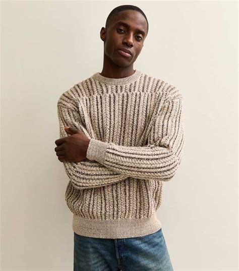 Only & Sons Stone Regular Cable Knit Jumper | New Look