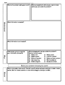 Problem Solving Graphic Organizer ES 的图像结果