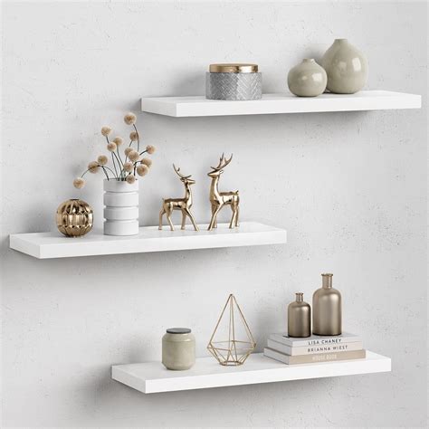 Amazon.com: Forbena White Floating Shelves for Wall Decor, 24 Inches ...