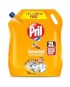 Pril Liquid Dishwash Gel - 1.5 Litre + 500ml Free Pouch Super Saver ...