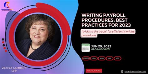 Writing Payroll Procedures: Best Practices for 2023, June 29 2023 ...