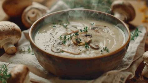 Mushroom Soup with Dill and Sour Cream