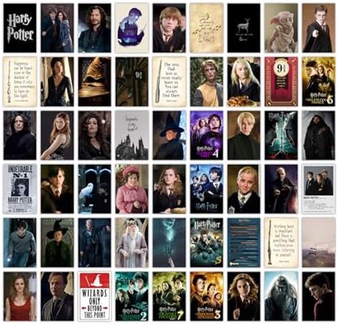 PRINTNET Pack of 54 Aesthetic Harry Potter Wall Collage Kit Posters | 4 ...