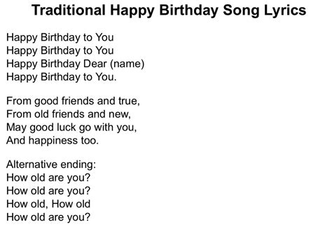 Happy Birthday Song Lyrics and Birthday Card Ideas