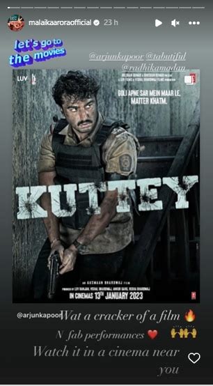'What a cracker of a film,' Malaika lauds Kuttey. BF Arjun Kapoor calls ...