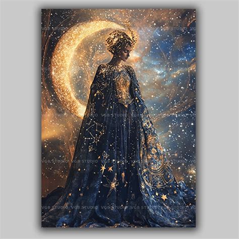 Asteria Greek Goddess Night Sky Queen,celestial Divine Feminine Decor ...