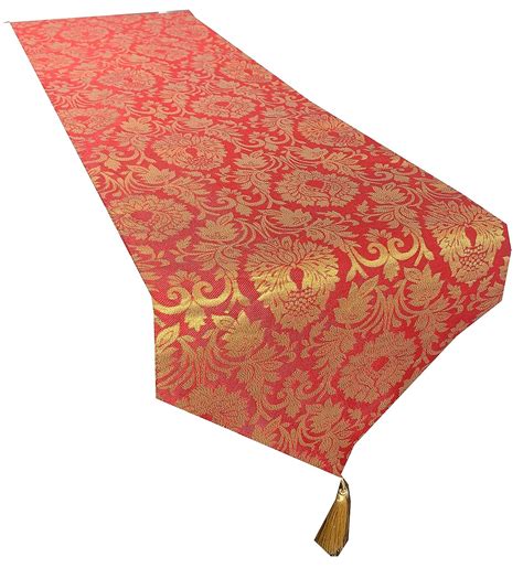 Buy Pink Parrot- Dupion Silk Table Runner -12x70 inch-1pc Online at Low ...