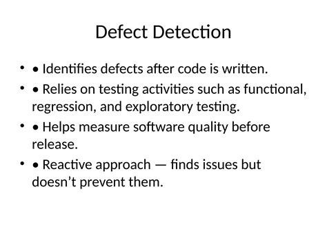 Image result for Defect Prevention vs Defect Detection