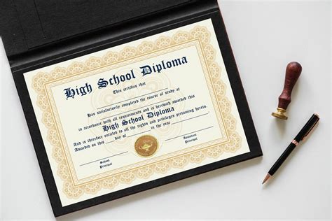 Printable Blank PDF Homeschool High School Diploma Template - Posh Park