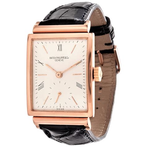 Patek Philippe White Gold Rectangular Bracelet Watch with Lapis Lazuli ...