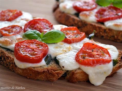 recette bruschetta tomate mozzarella au four