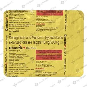 DAMITA M 10/500MG TABLET 10'S Price, Uses, Side Effects & Substitutes ...