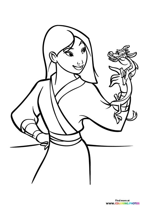 Mulan Disney princess - Coloring Pages for kids