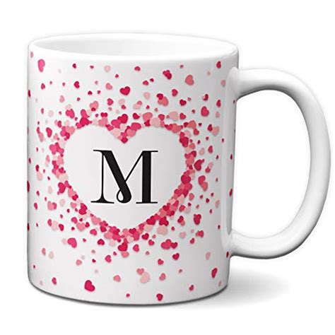 Buy SNV Alphabet M Initial Letter M Love Heart Designer Colourful ...