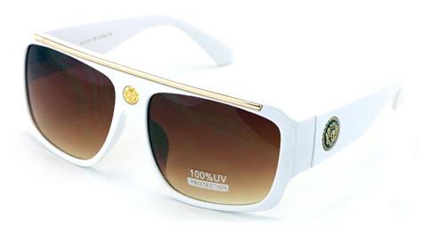 Buy V.W.E. Lion Head Flat Top Hip Hop Rapper Retro Aviator Sunglasses ...