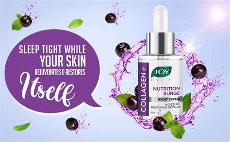 Joy Nutrition Surge Collagen Face Serum for Night Repair | Moisture ...