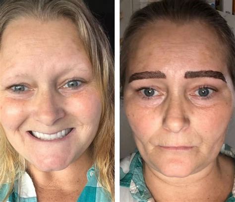 Image result for Bad Microblading Eyebrows