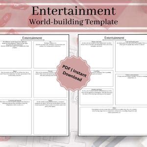 Fantasy Worldbuilding Template for Entertainment of a Nation | Creative ...