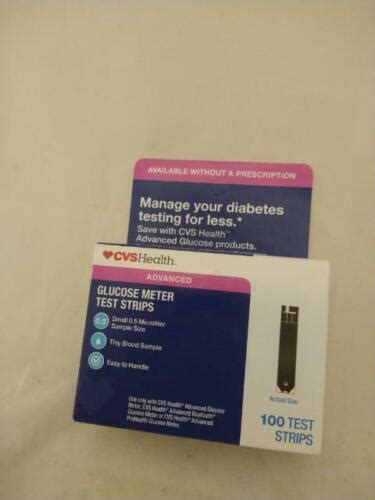 Buy 100 CVS Health Advanced Glucose Meter Test Strips exp 12023 FAST ...