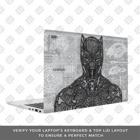 Transparent Black Panther Techshell Samsung Galaxy Book 4 15.6 Laptop