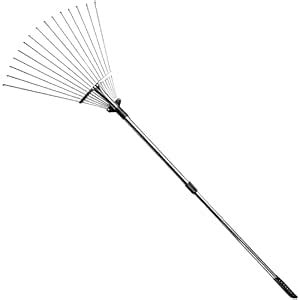 NGEL Adjustable Garden Leaf Rake | Expanding Stainless Steel Rake ...