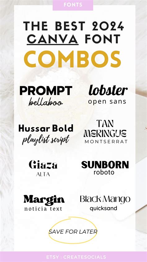 The best canva font combinations 2024 canva font pairing – Artofit