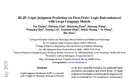 RLJP: Enhancing Legal Judgment Prediction with Logic and LLMs - Studocu